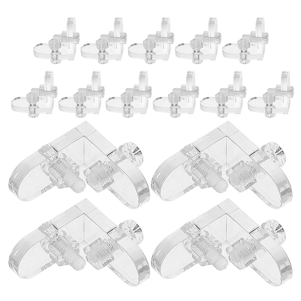 Woodworking Joint - 15Pcs Acrylic L-Shaped Corner Brackets Transparent