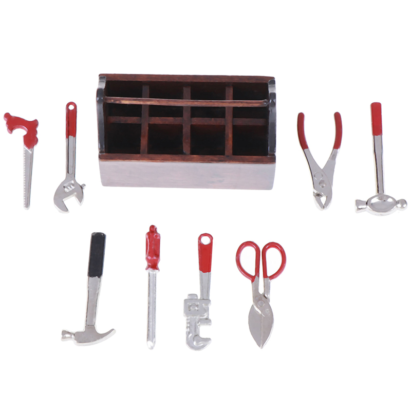 Woodworking Box - 1Set 1:12 Scale Mini Toolbox Dollhouse