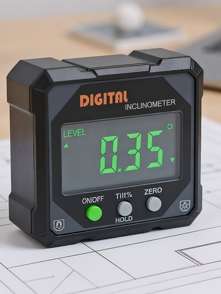 Woodworking Box - 4-Side Magnetic Angle Gauge LED Screen