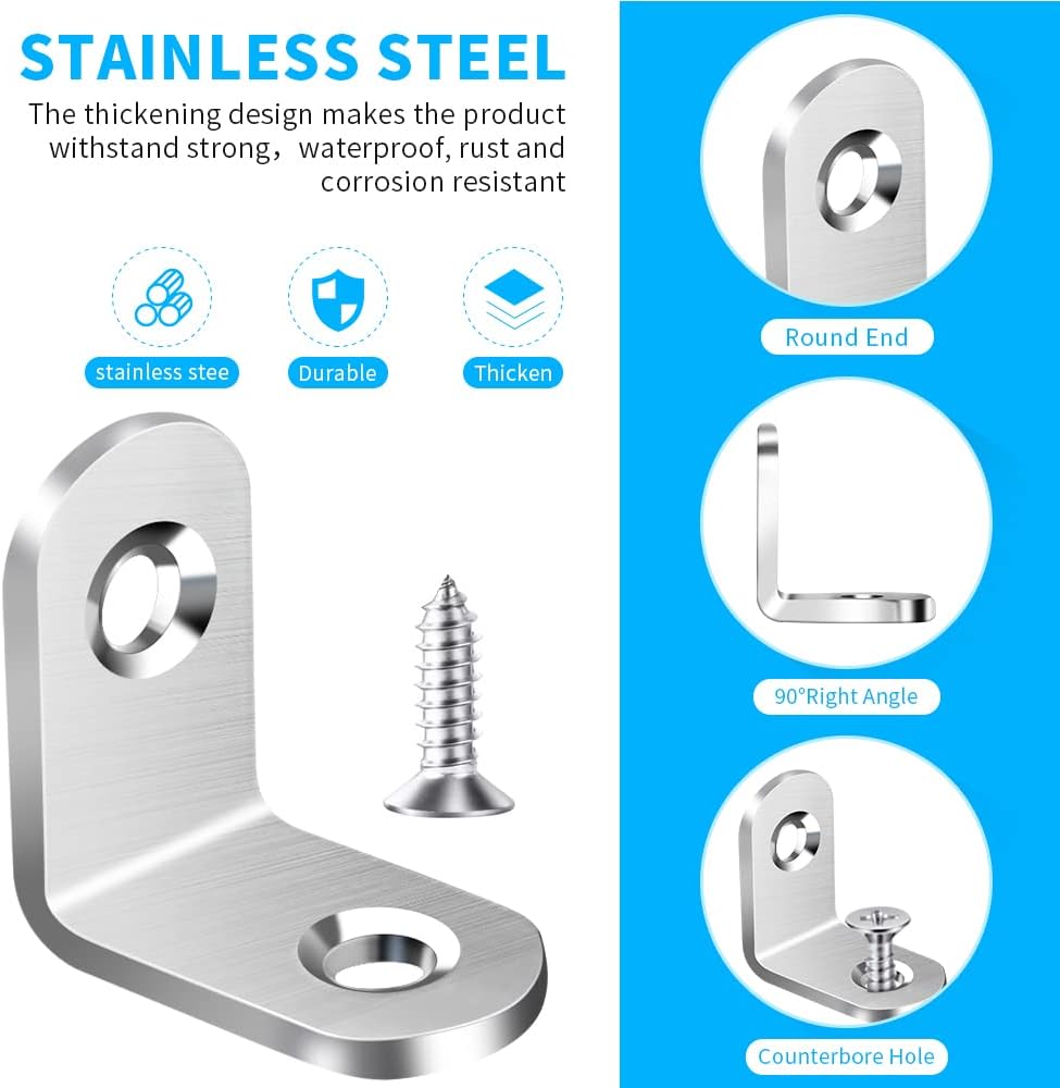 Stainless Steel L Bracket Corn - Woodworking Joint ulasan dan harga