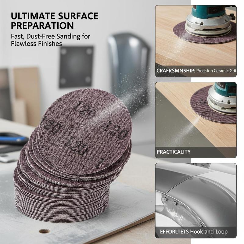 5-inch Ceramic Net Sandpaper 5 - Woodworking Finishing ulasan dan harga