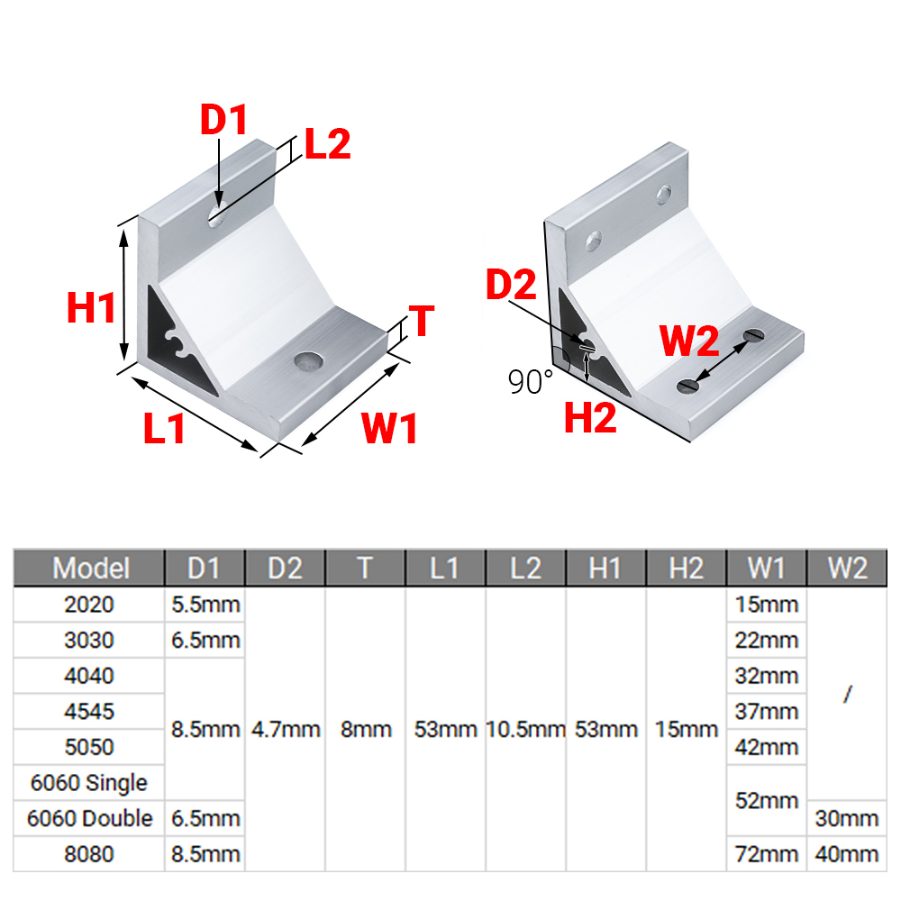 4Pcs/Lot 90 Degree 2020 3030 4 - Woodworking Joint ulasan dan harga