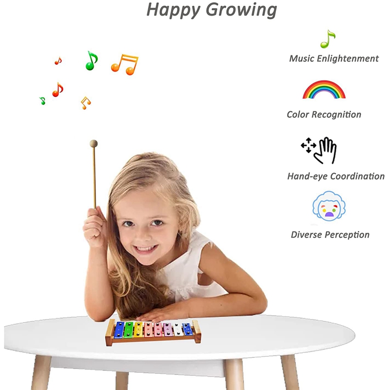 Wood Xylophone for Kids, 8 Not - Woodworking Xylophone ulasan dan harga