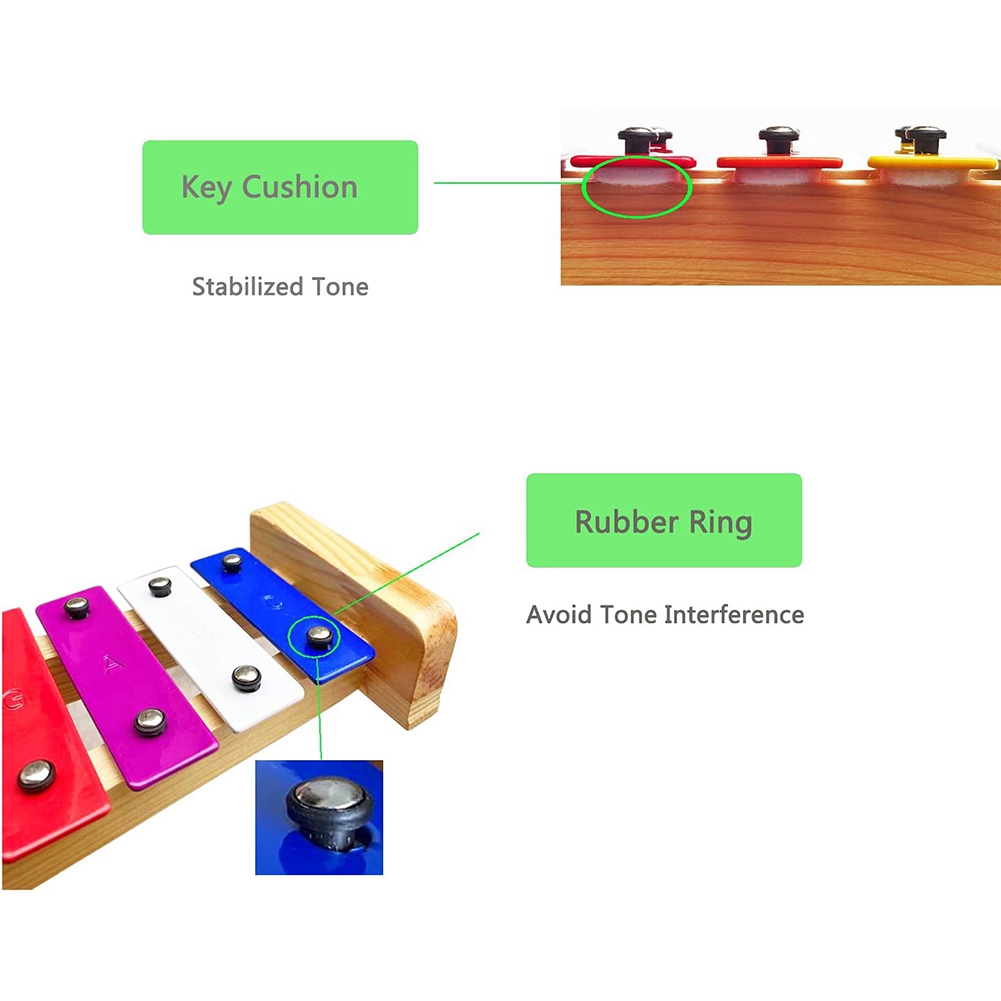 Wood Xylophone for Kids, 8 Not - Woodworking Xylophone ulasan dan harga