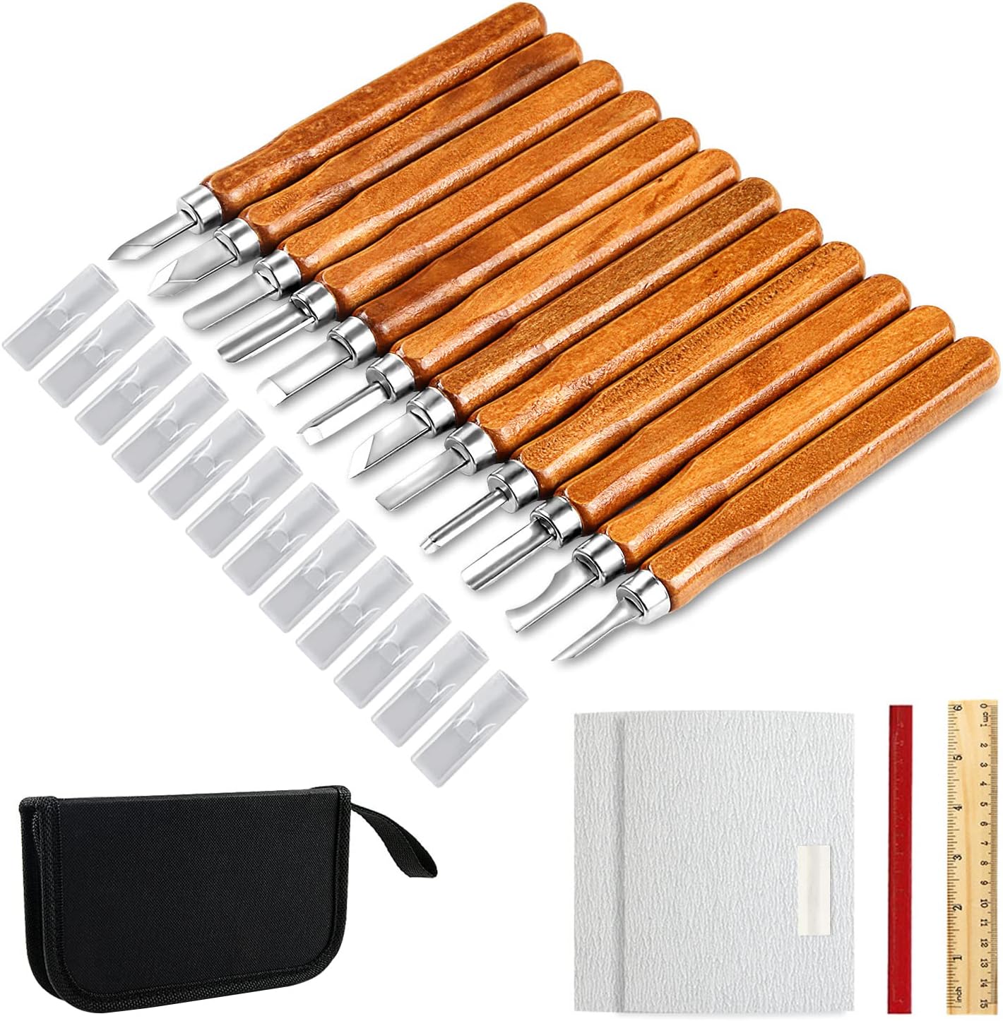 Wood Carving Knife Set 20 PCS  - Woodworking Kits For Beginners ulasan dan harga