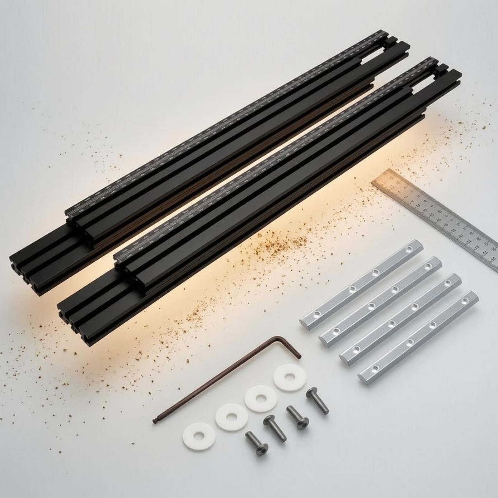 Routing Guide Tracks Metal Cut - Woodworking Kit ulasan dan harga