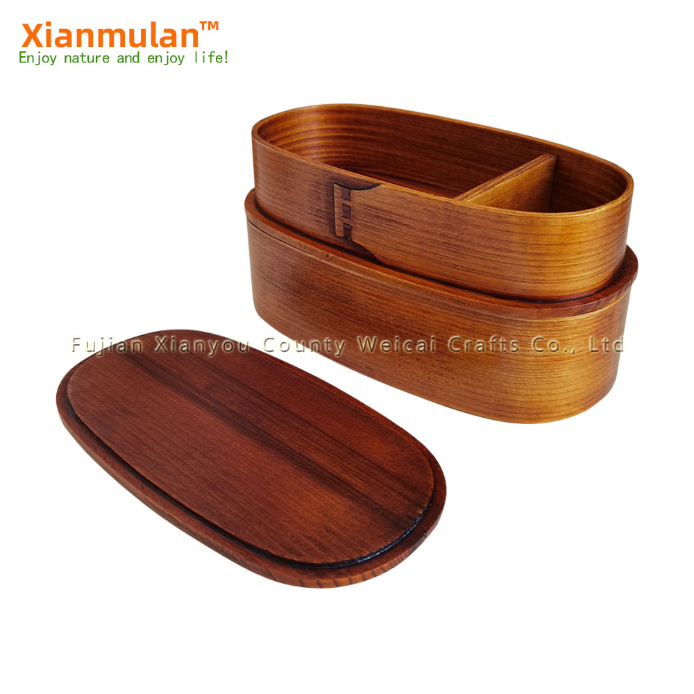 Natural Wooden Bento Box Squar - Woodworking Box ulasan dan harga