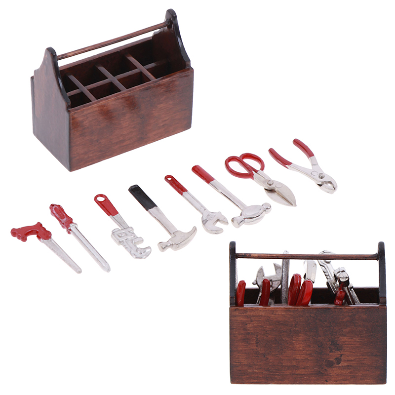 1Set 1:12 Scale Mini Toolbox D - Woodworking Box ulasan dan harga