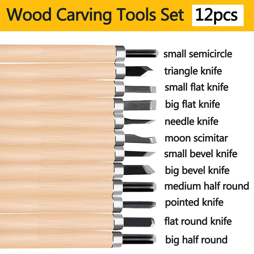 12pcs Professional Wood Carvin - Woodworking Kits For Beginners ulasan dan harga