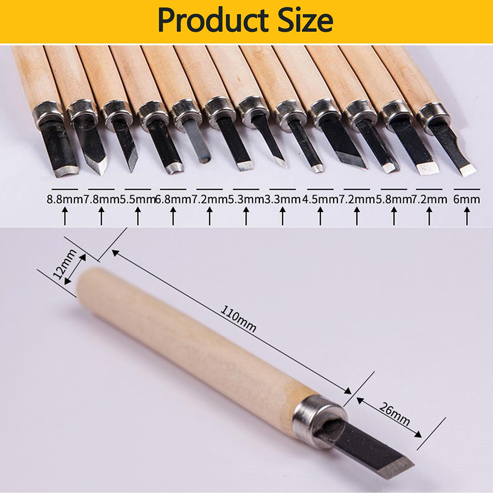 12pcs Professional Wood Carvin - Woodworking Kits For Beginners ulasan dan harga
