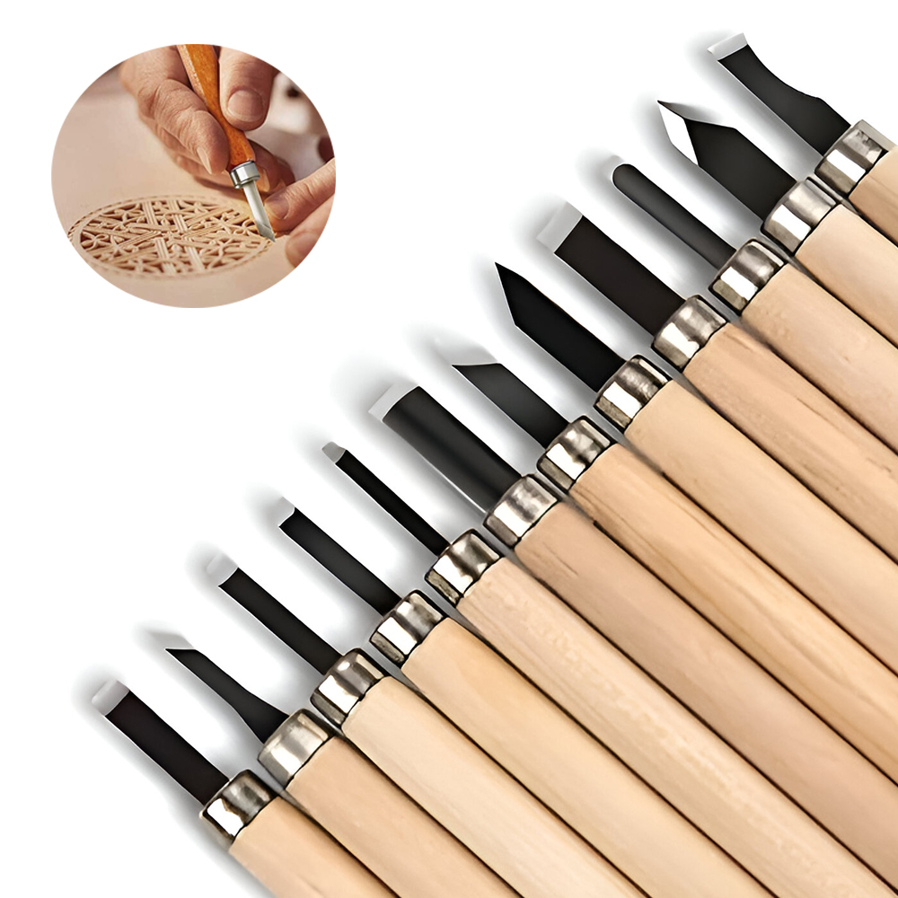 12pcs Professional Wood Carvin - Woodworking Kits For Beginners ulasan dan harga