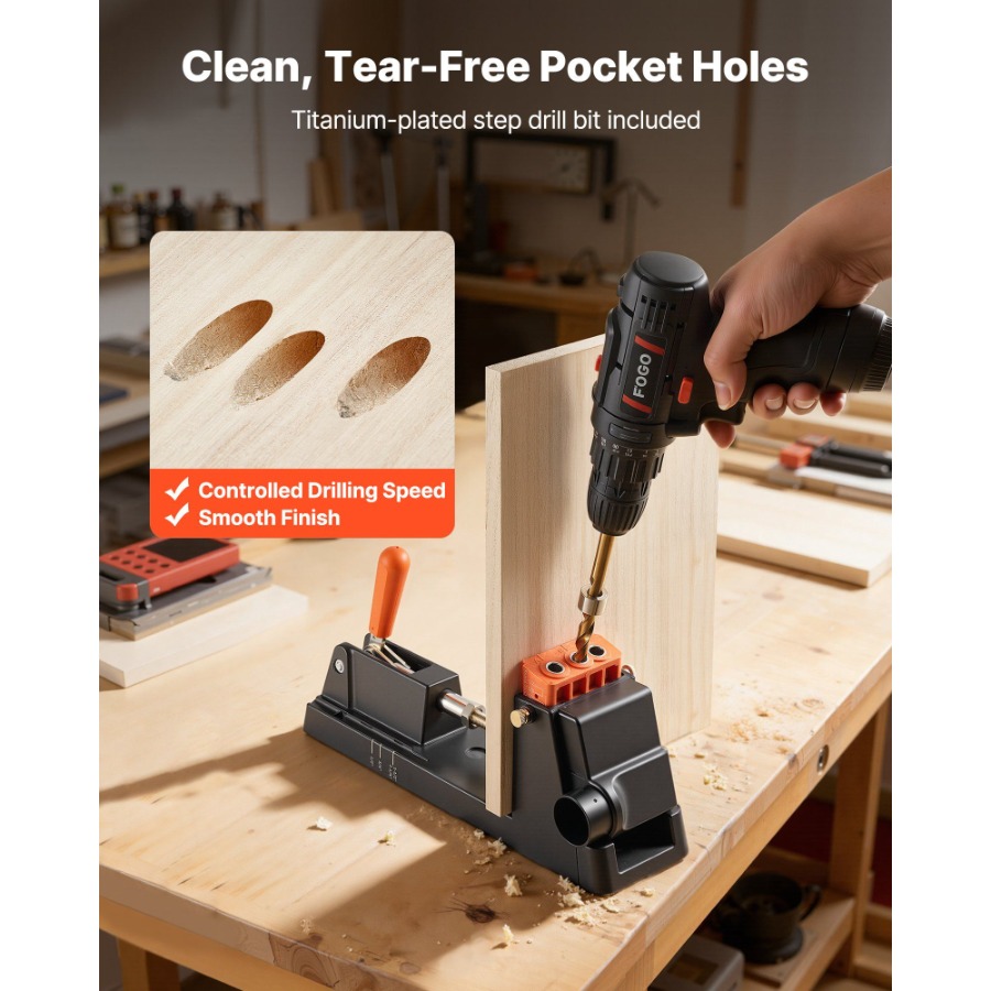 Pocket Hole Jig Kit 1/2 to 1-1 - Woodworking Kit ulasan dan harga