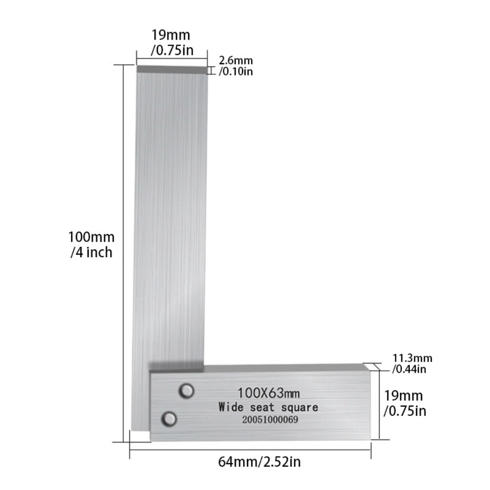 4-inch 90-degree angle ruler,  - Woodworking Box ulasan dan harga