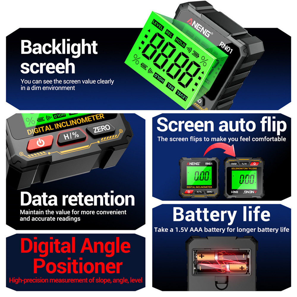360Degree RN01 Digital Goniome - Woodworking Box ulasan dan harga